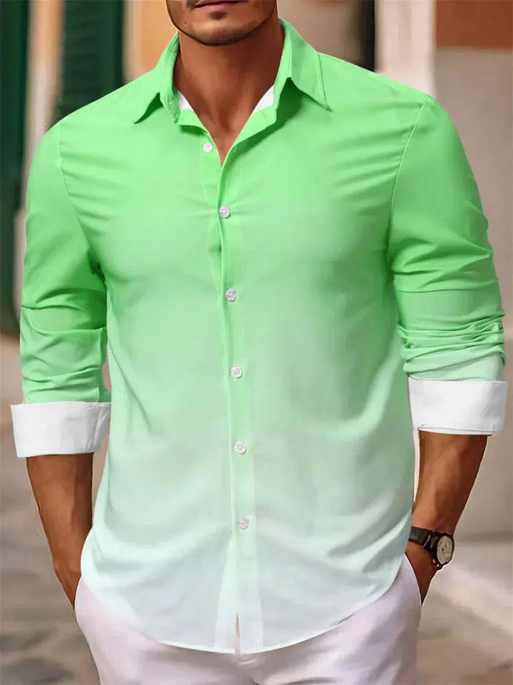 Men's Business Casual Printed Shirt-Bennys Beauty World
