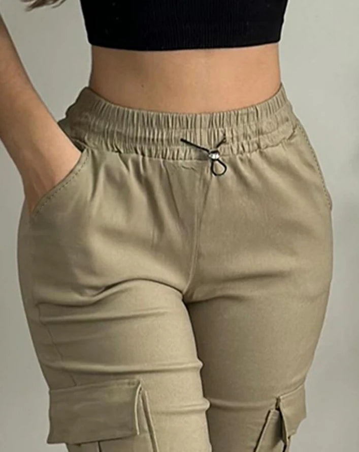 Women's Pants Summer Fashion Pocket Design