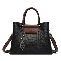 Brand Leather 3 Layers Alligator Crossbody Bag for Women Female Shoulder Messenger Sac Luxury Designer Ladies Handbags-Bennys Beauty World