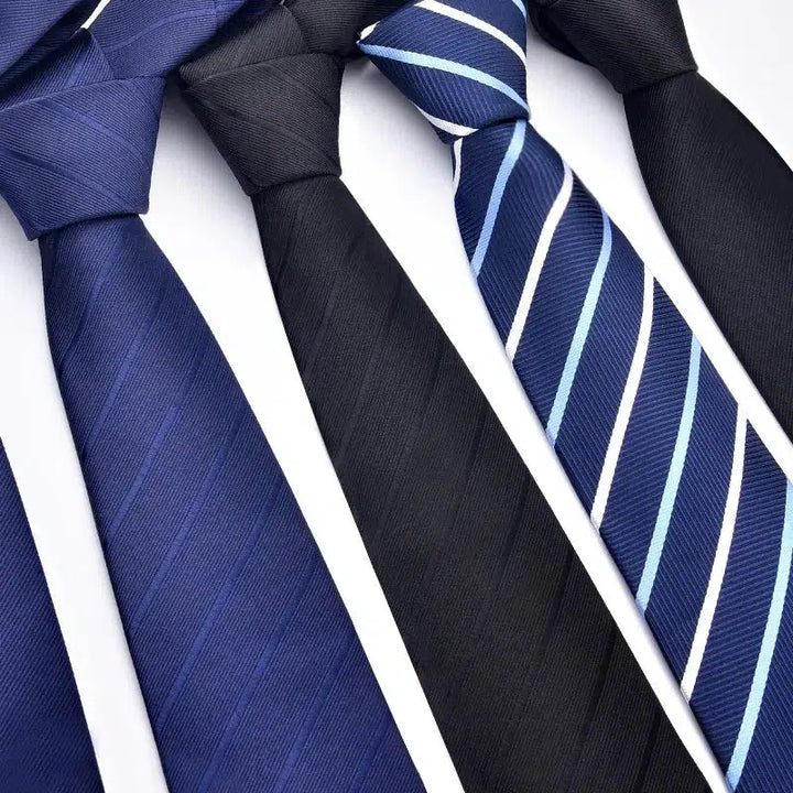 Men's Fashion Blue Striped Necktie