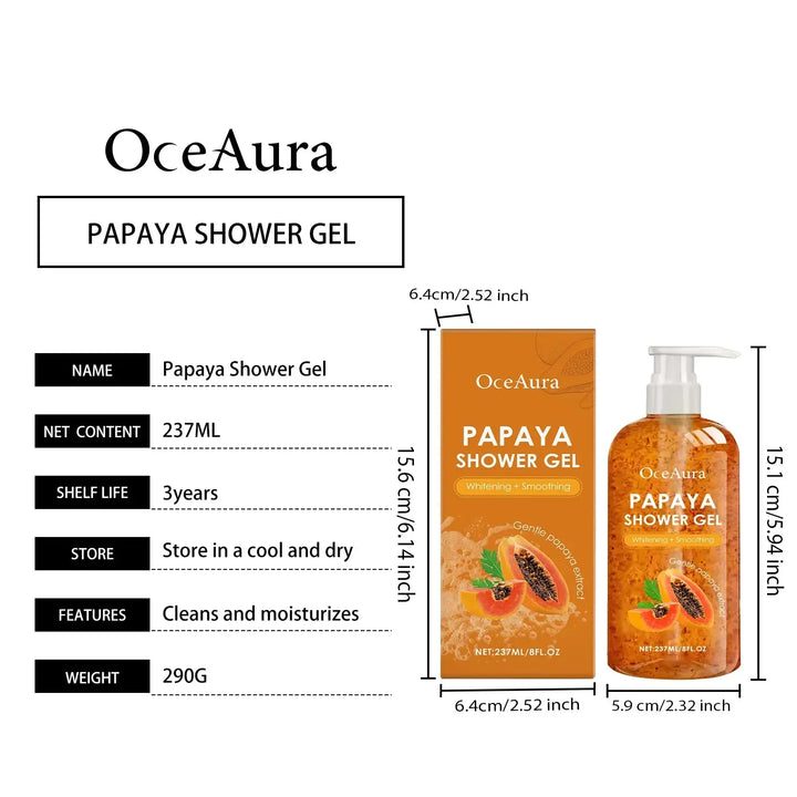 Papaya Whitening Body Wash – Brightening Shower Gel - Bennys Beauty World