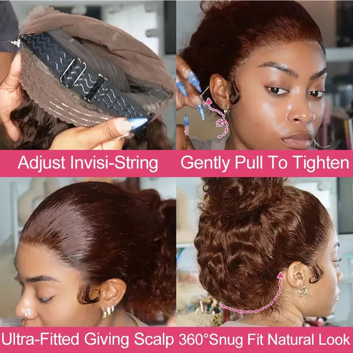 360 Full HD Lace Frontal Wig | Deep Wave | Invisible Strap