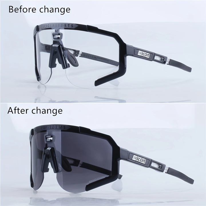 SC Icon Aeroscope Cycling Glasses – Photochromic UV400 Sports Eyewear
