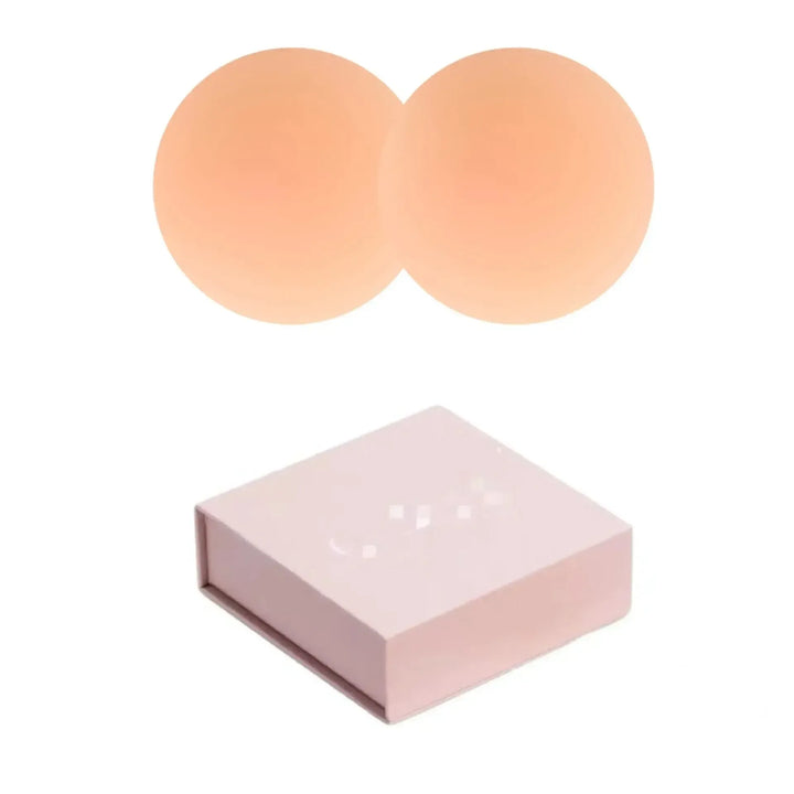 Braless Seamless Nipple Cover Ultra Thin Invisible Bra Nipple Cover Bioadhesive Silicone Reusable Sweatproof Travel Boob Bra-Bennys Beauty World