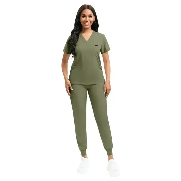 Multicolor Unisex Short Sleeve Medical Scrubs Set – Breathable V-Neck Uniforms-Scrubs-Bennys Beauty World