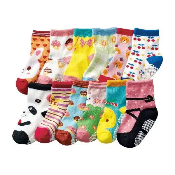 12 Pairs/Lot Cotton Baby's Socks-Bennys Beauty World