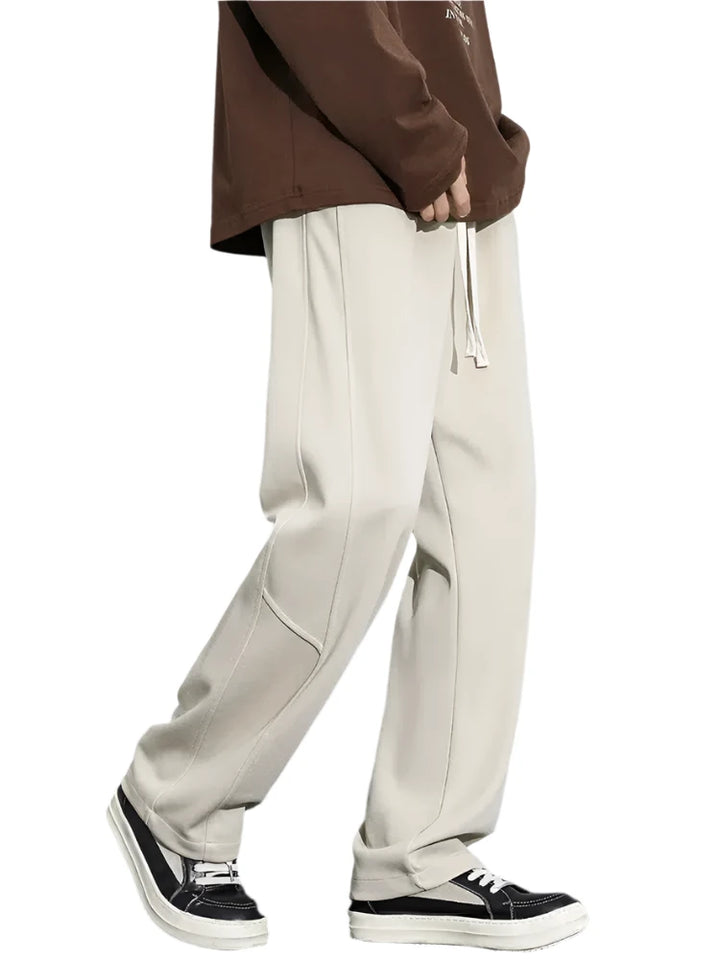 Men's Sweatpants Fashion Solid Color Wide Leg Trousers