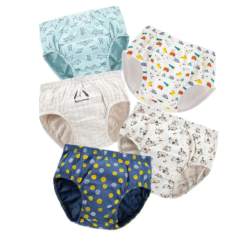 Boys Cotton Cartoon Briefs Multipack | Dinosaur &amp; Truck Print