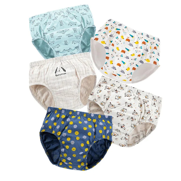 Boys Cotton Cartoon Briefs Multipack | Dinosaur &amp; Truck Print