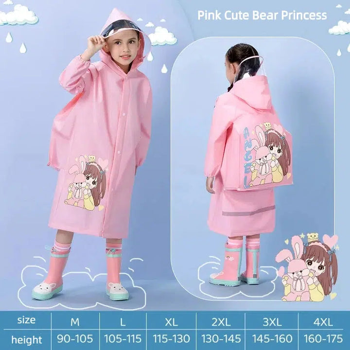 Kids Raincoat Wateproof Childrens Dinosaur Rain Coat-kids clothing-Bennys Beauty World