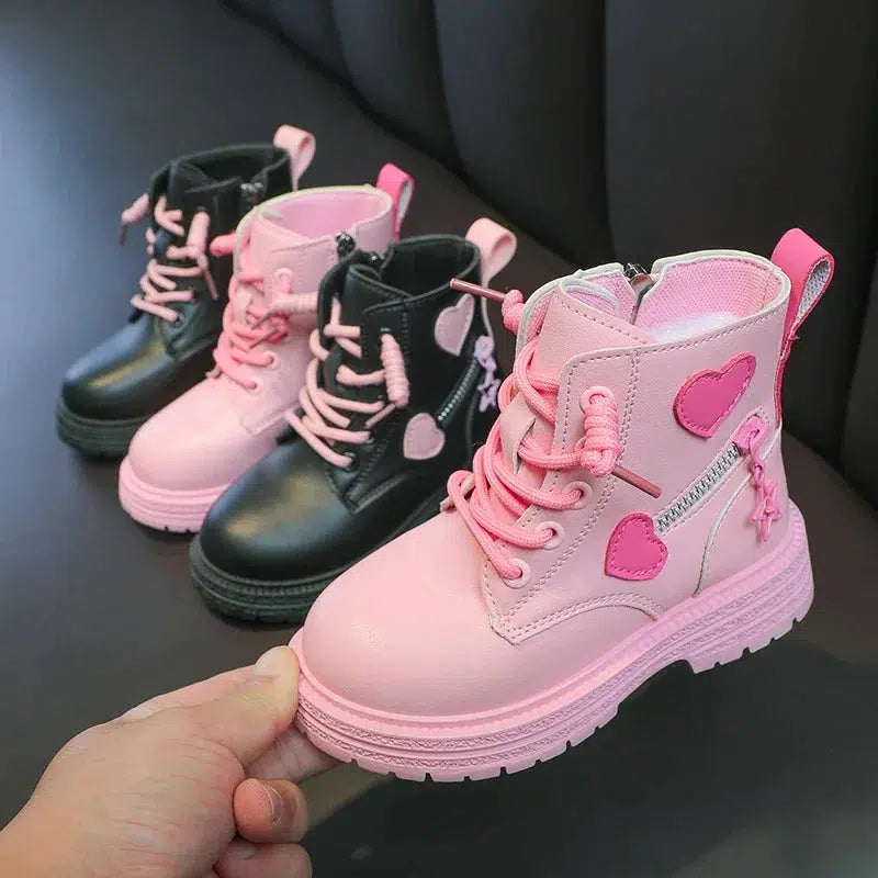 Girls Pink Breathable Princess Casual Short Boots-Shoes-Bennys Beauty World