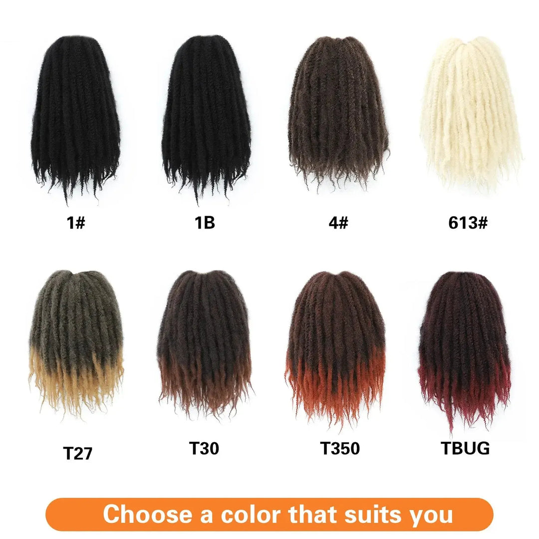 Karida 10-18 Inch Marley Twist Braiding Hair – Kinky Curly Synthetic Crochet Hair-crochet hair-Bennys Beauty World