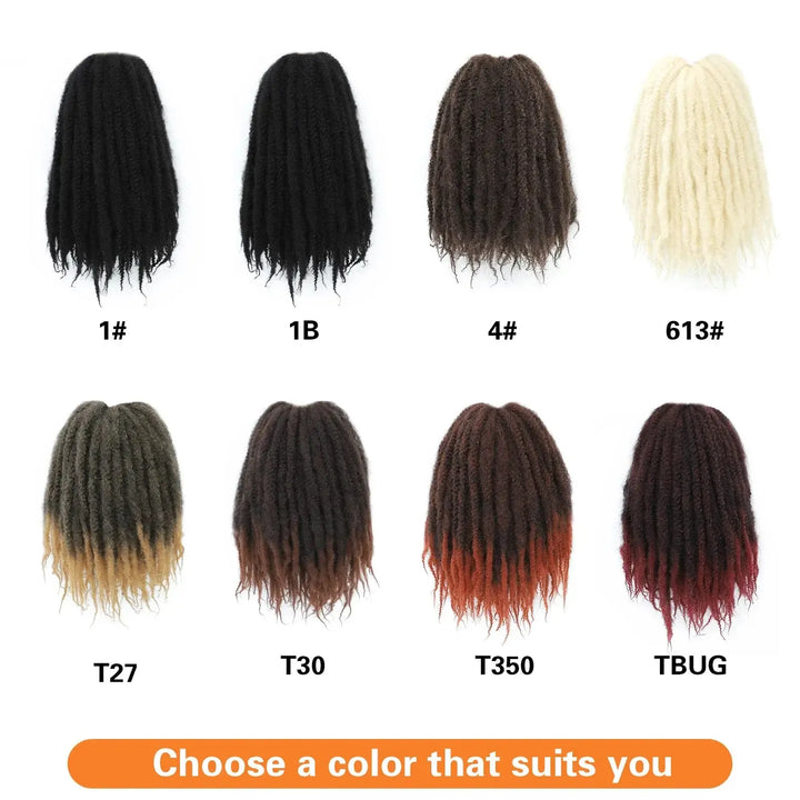 Karida 10-18 Inch Marley Twist Braiding Hair – Kinky Curly Synthetic Crochet Hair-crochet hair-Bennys Beauty World