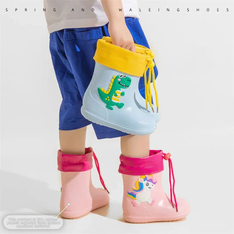 Cartoon Baby Boy Girl Rain Water Shoes Boot Covers-Shoes-Bennys Beauty World