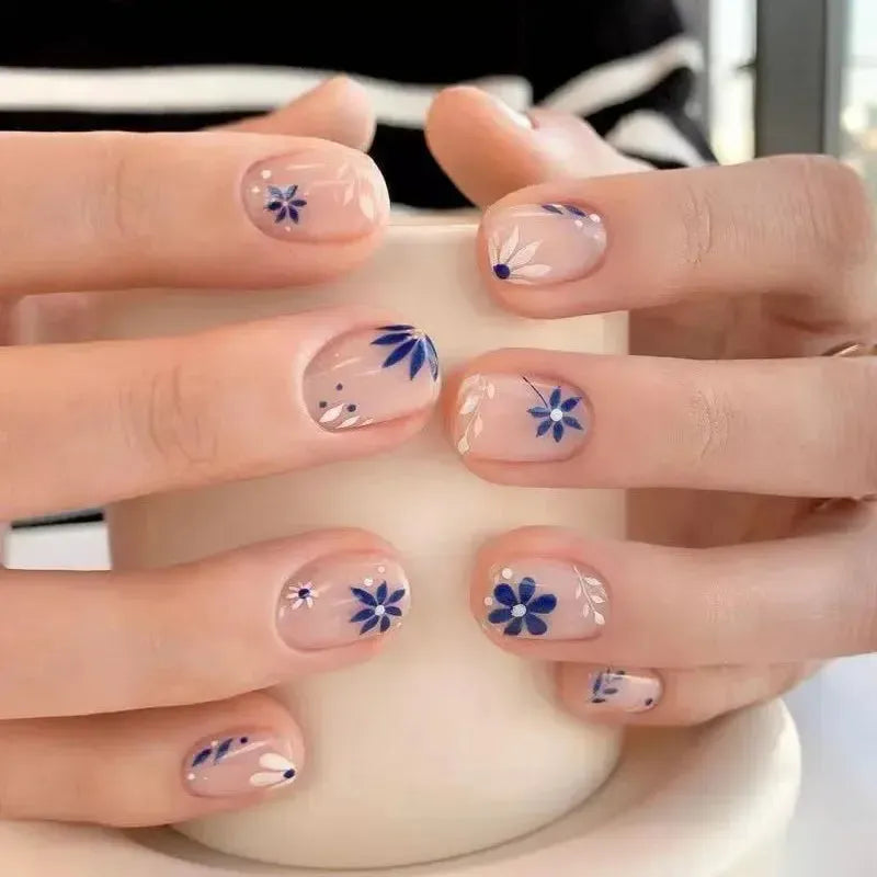Short Square Press-On Nails – 24 Pcs Acrylic False Nail Tips | Bennys Beauty World-Nails-Bennys Beauty World