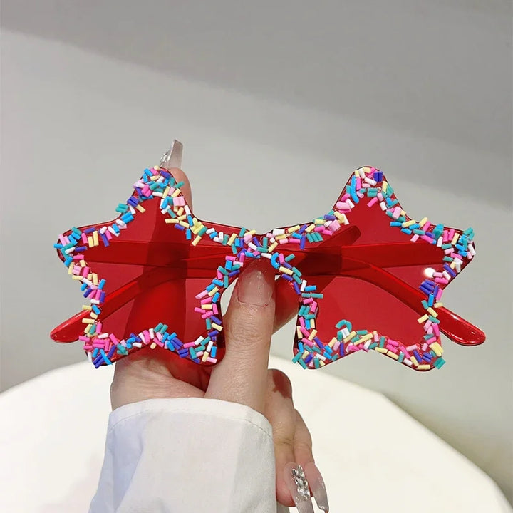 Star-Shaped Sunglasses | UV400 Gradient Beach &amp; Party Shades