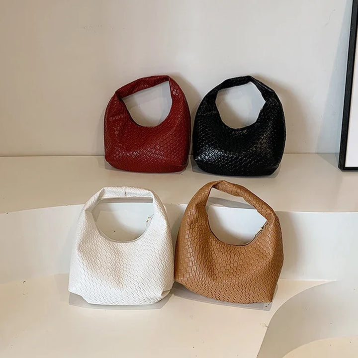 Women Classic Fashion Woven Embossed Handbags
