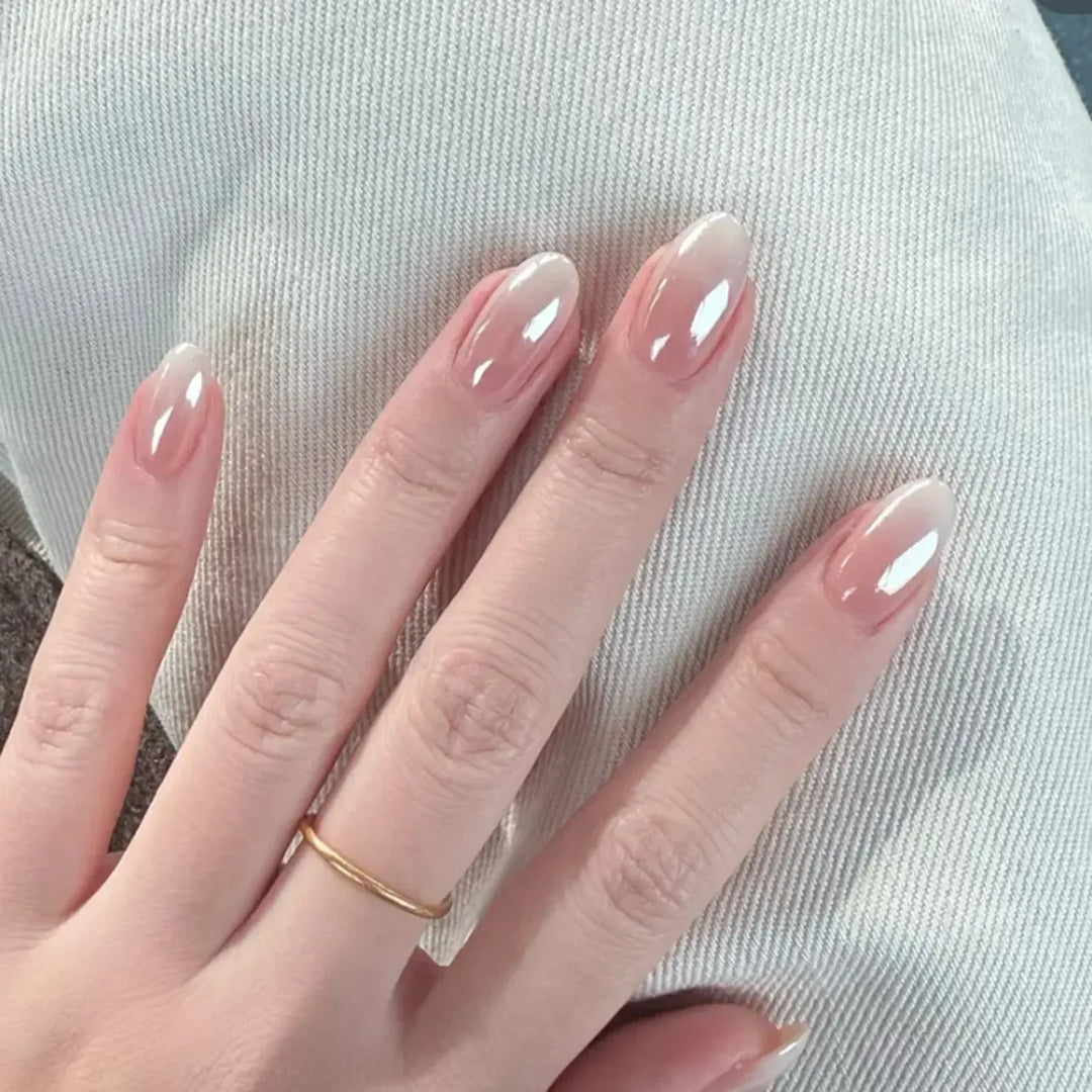 Almond Press-On Nails – 24 Pcs Flower Pattern False Nails | Bennys Beauty World-Nails-Bennys Beauty World