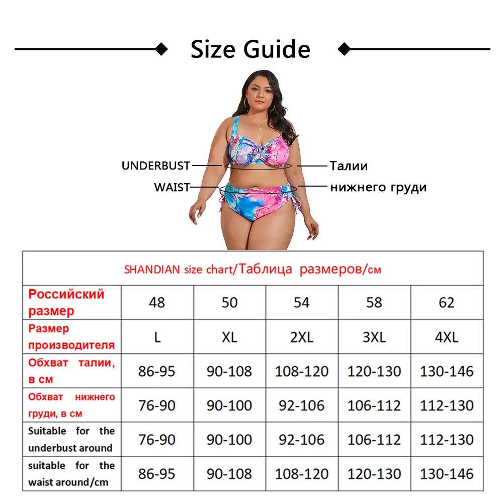 Swimwear for Women Large Bathing Suits Two-piece Set