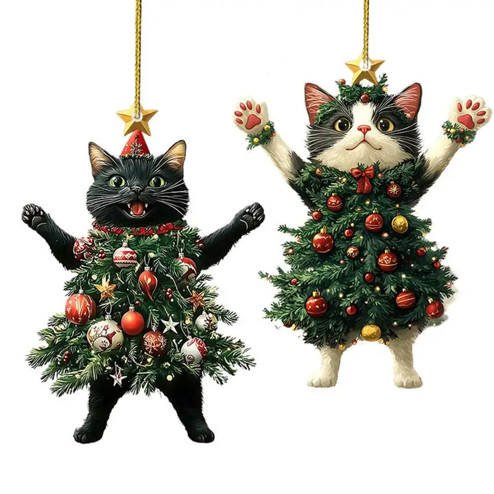 Christmas Cat Pendant Halloween Cartoon Animal Decor