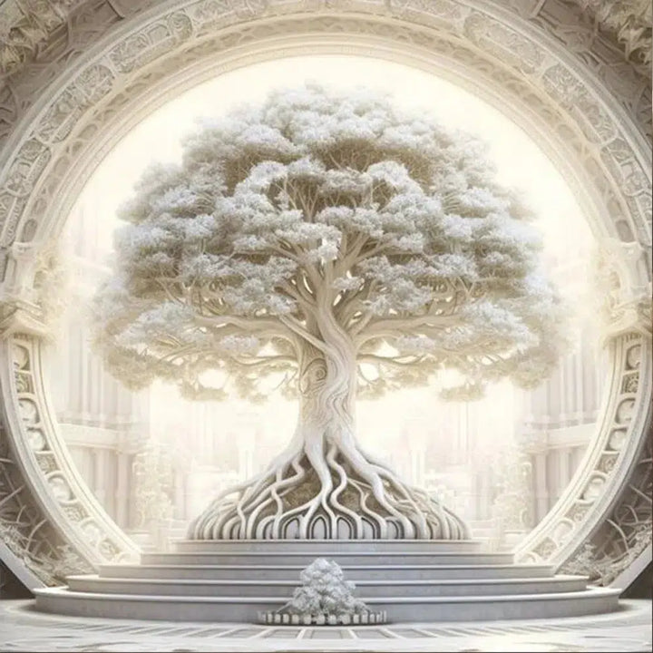 Fantasy White Tree Of Life Poster Prints For Living Room Decor-Art-Arlik interiors