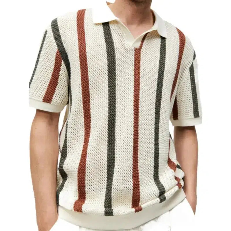 Short Sleeve Knitted Sweater For Men