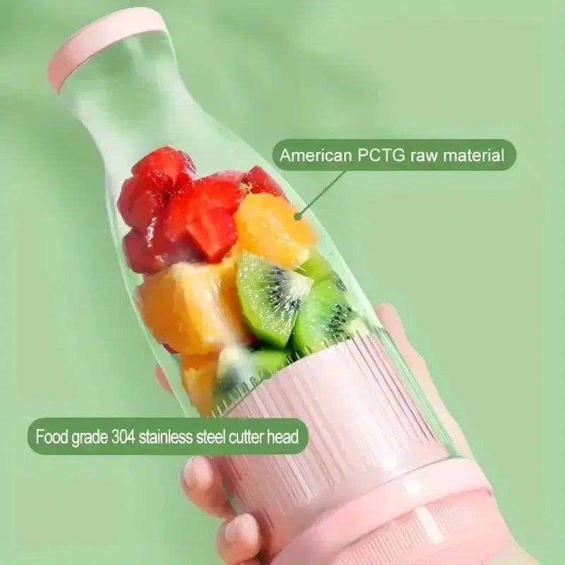 Electric Juicer Cup 6 Blades Blender Milkshake Machine USB Portable Fruit Milk Mixing Tool Mini Fresh Juice Blender-Bennys Beauty World