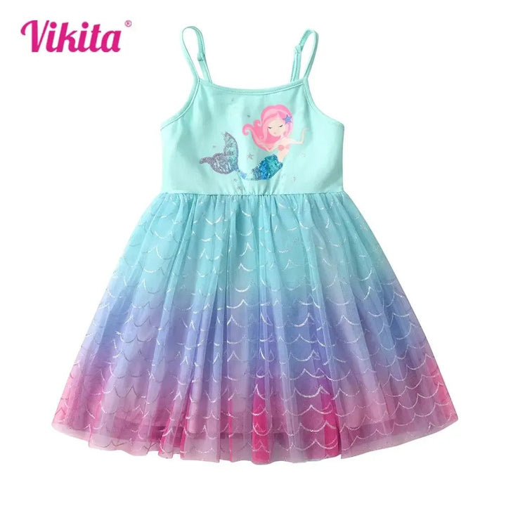 VIKITA Girls Mermaid Princess Dress - Bennys Beauty World