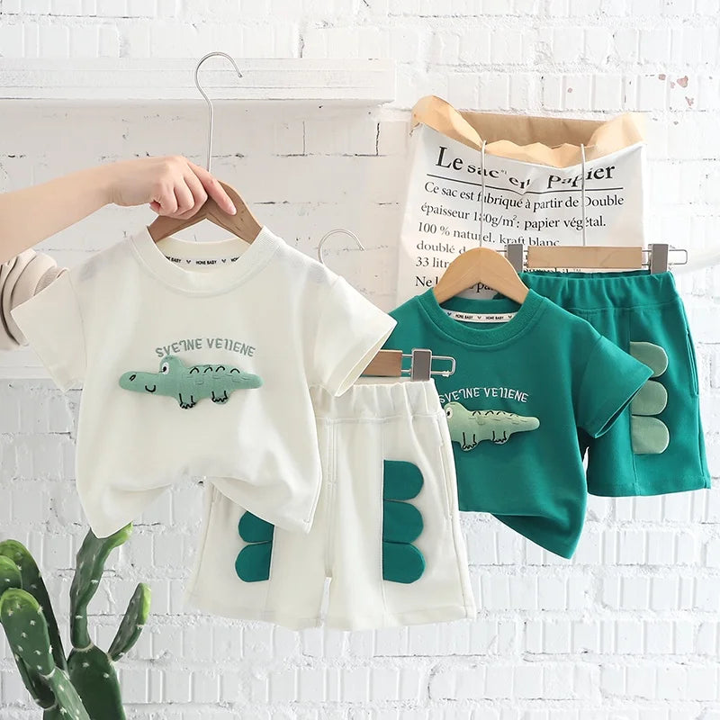 Summer Baby Girls Boys Cotton Clothes Sets-Outfit Set-Bennys Beauty World