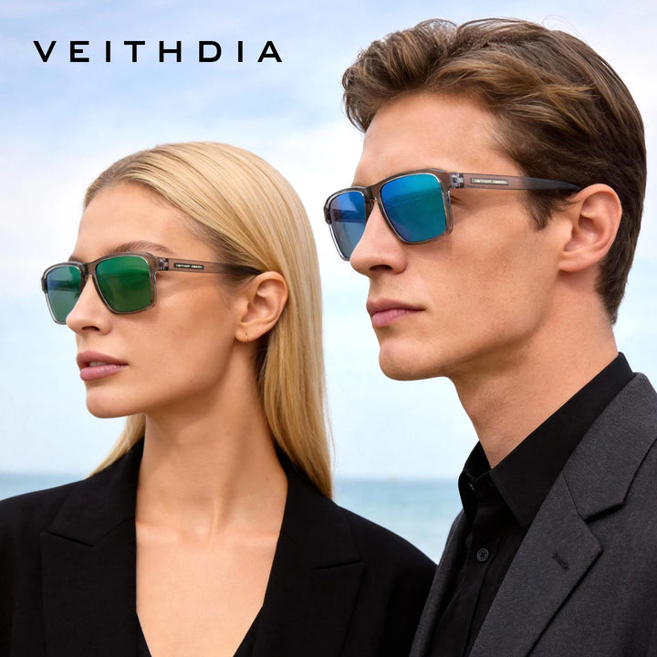 VEITHDIA Polarized UV400 Sunglasses | Photochromic Gradient Mirror | Unisex