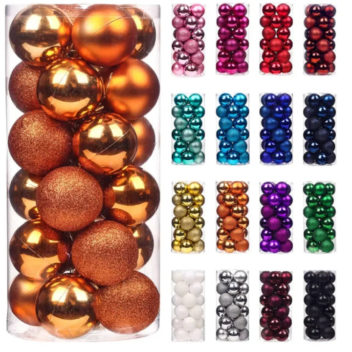 1Box 24/36pcs Christmas Ball Christmas Tree Ornament