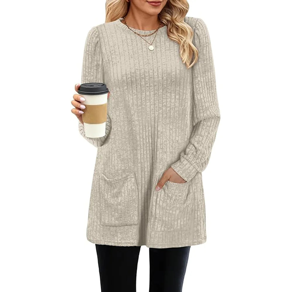 Women’s Mid-Length Knit Sweater Dress