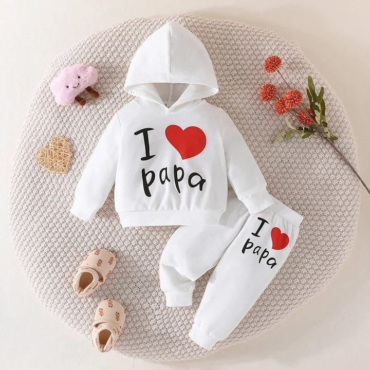 Girls Boy 3-24 Months Cute Letter Long Sleeve Hoodie Tee