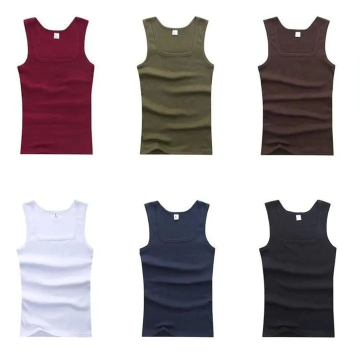 Plus Size Male Clothes Tank Tops Pure Cotton Sleeveless Tops