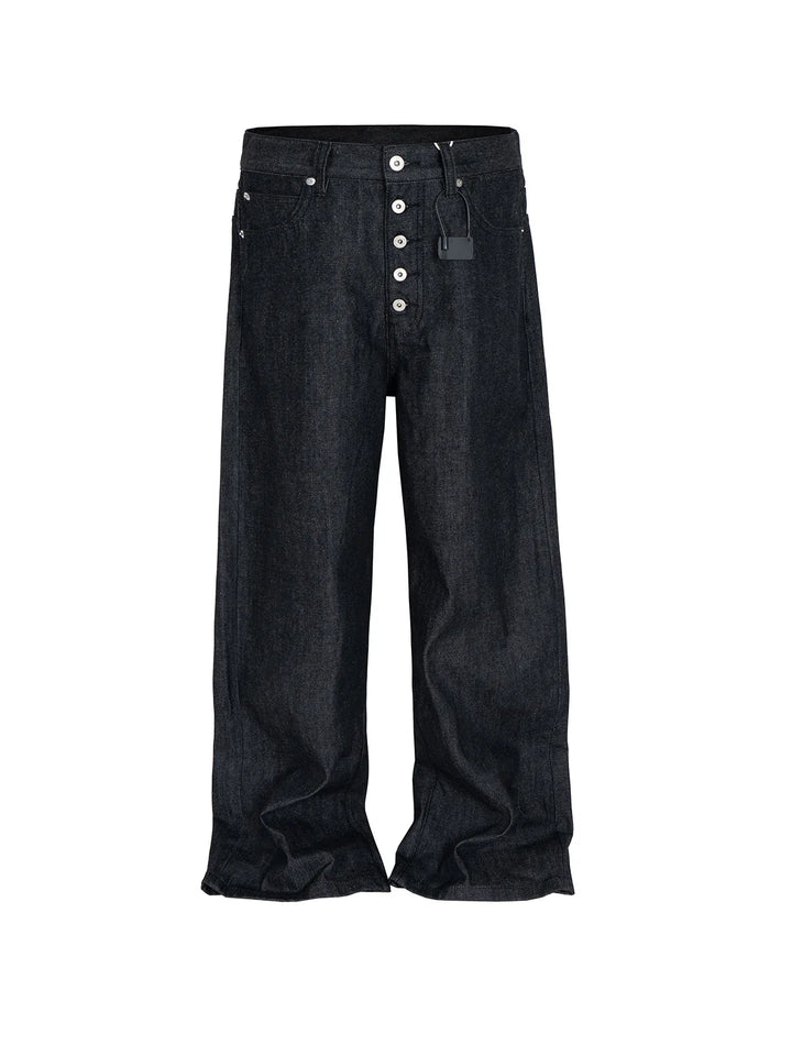MIJKO High Street Dark Blue Straight Leg Denim Jeans | Unisex - Bennys Beauty World