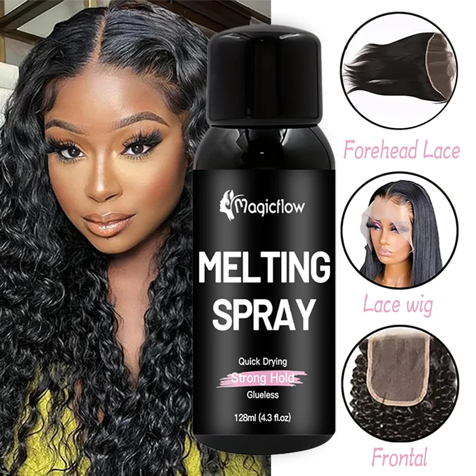 Lace Melting Spray – Strong Glueless Wig Bonding Spray | 128ml Quick-Dry Hair Adhesive