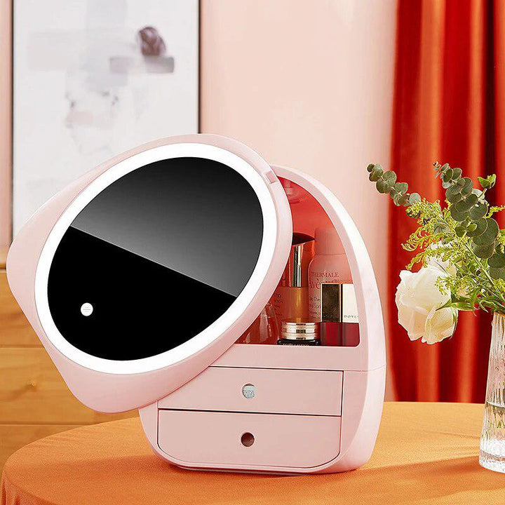 Egg-shaped Cosmetic Storage Box With Light-Arlik interiors