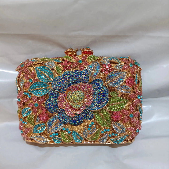 Crystal Rhinestone Evening Clutch Bag - Bennys Beauty World