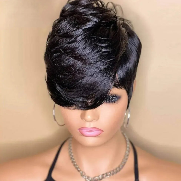 Pixie Cut Wig For Women Human Hair Short Wigs With Bangs-Wig-Bennys Beauty World