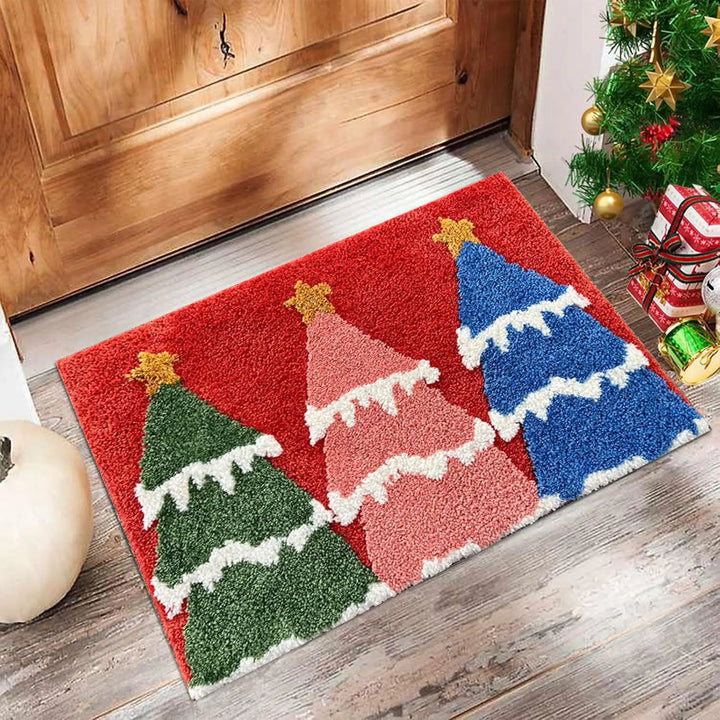Christmas Door Mat Red Santa Claus