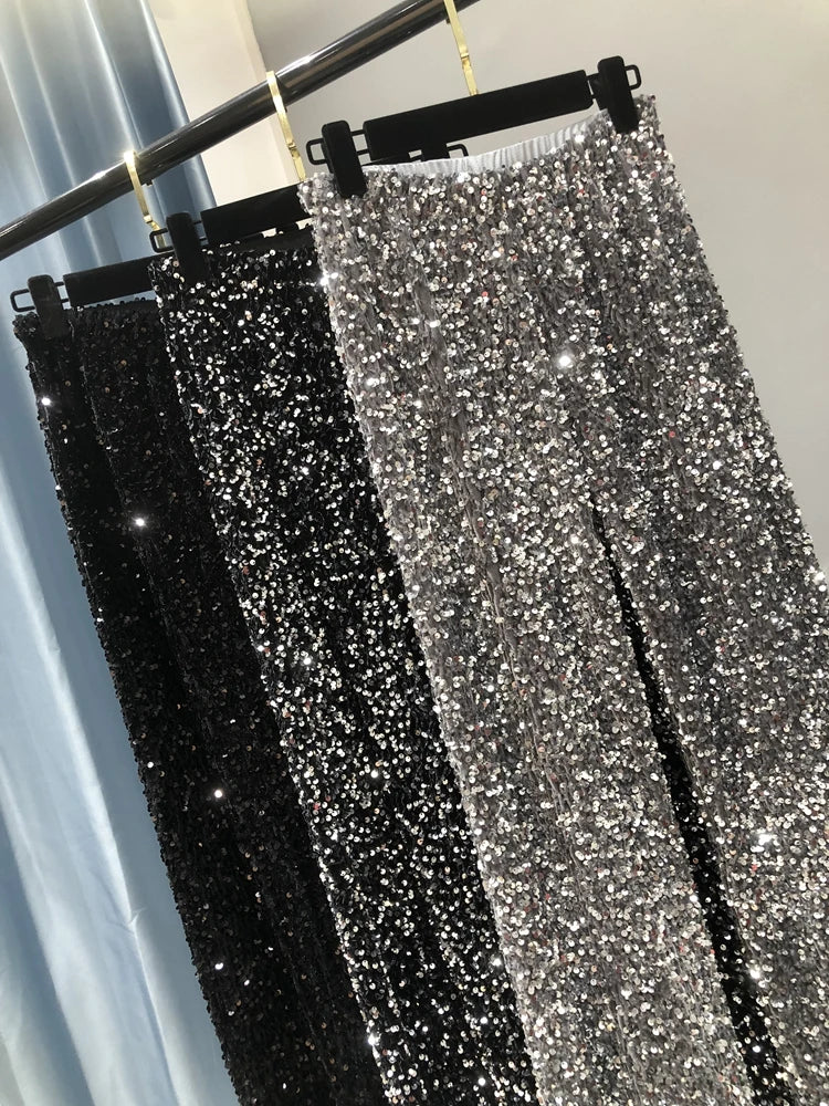 Women's Fashion Trendy Sparkling Gold Pants