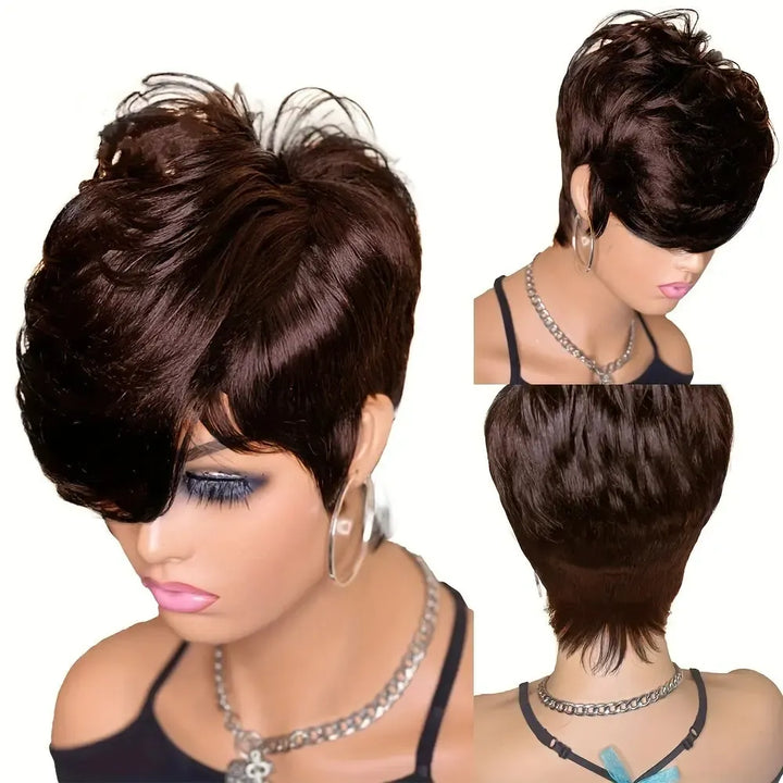 Pixie Cut Wig For Women Human Hair Short Wigs With Bangs-Wig-Bennys Beauty World