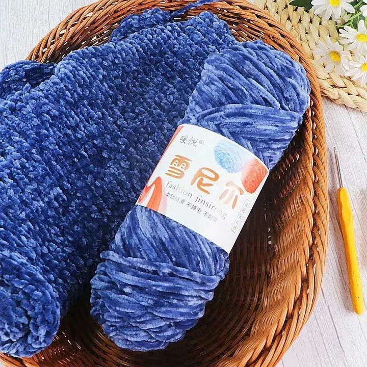 100g Yarn Polyester Blended Cotton Velvet Yarn for Knitting