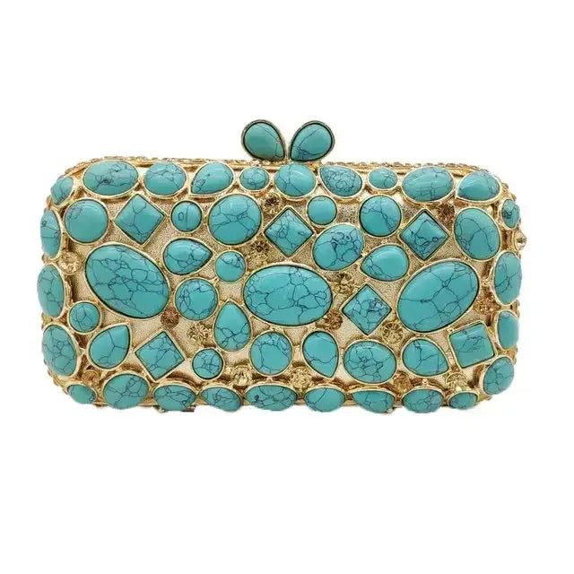 Crystal Minaudière Evening Clutch Bag – Women&