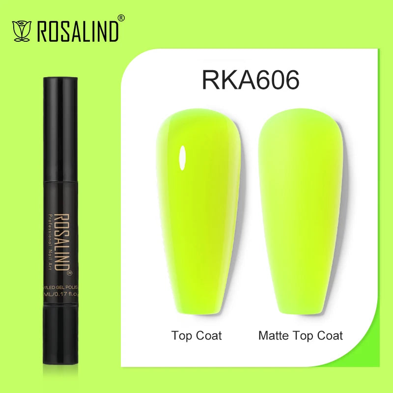 ROSALIND Nail Gel Pen Nail Gel Polish Soak Off UV LED Top Coat