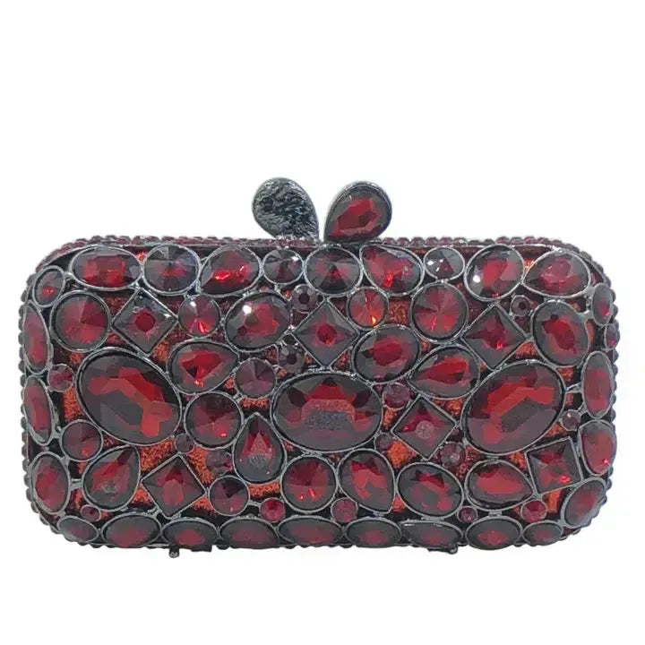 Crystal Minaudière Evening Clutch Bag – Women&