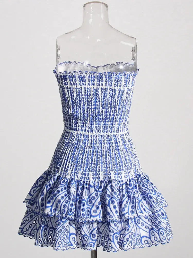 Women's Strapless Cut-Out Mini Dress-Dresses-Bennys Beauty World