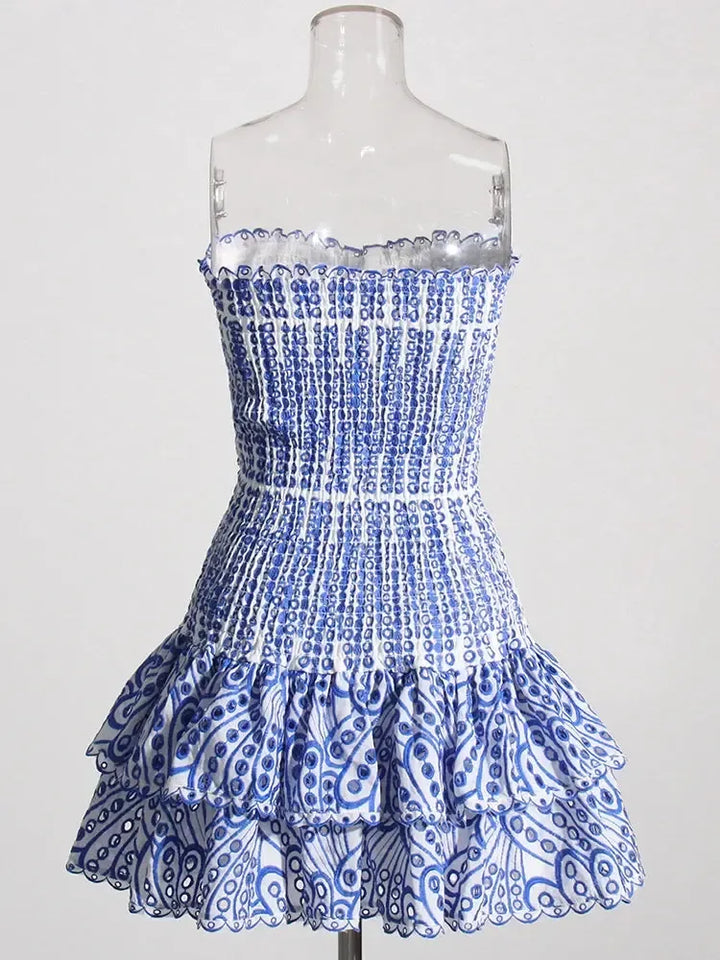 Women's Strapless Cut-Out Mini Dress-Dresses-Bennys Beauty World