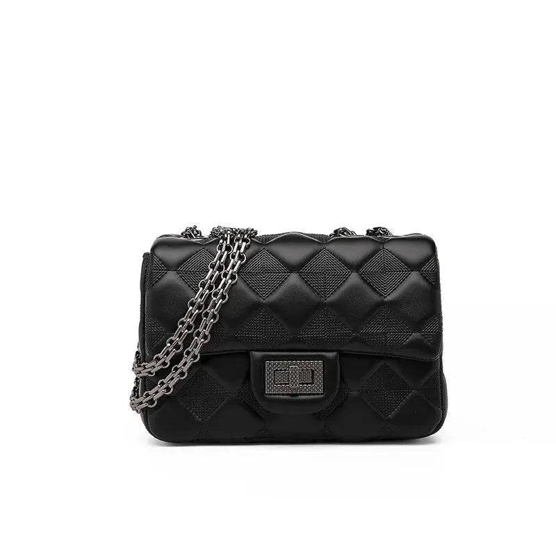 23 Years Leather Small Fragrance Embroidery Crossbody Chain Bag High Quality Precise Elegant Versatile Lady Bag-Bennys Beauty World