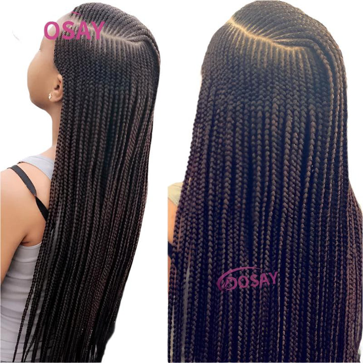 Synthetic Full Lace Front Wig Cornrow Double Braided Wigs